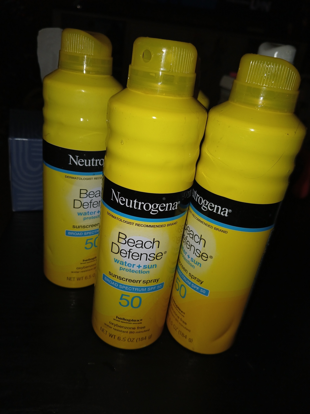 Neutrogena Beach Defense SPF 50 Sunscreen Spray - Yellow - 4  - 6.5 Oz Cans